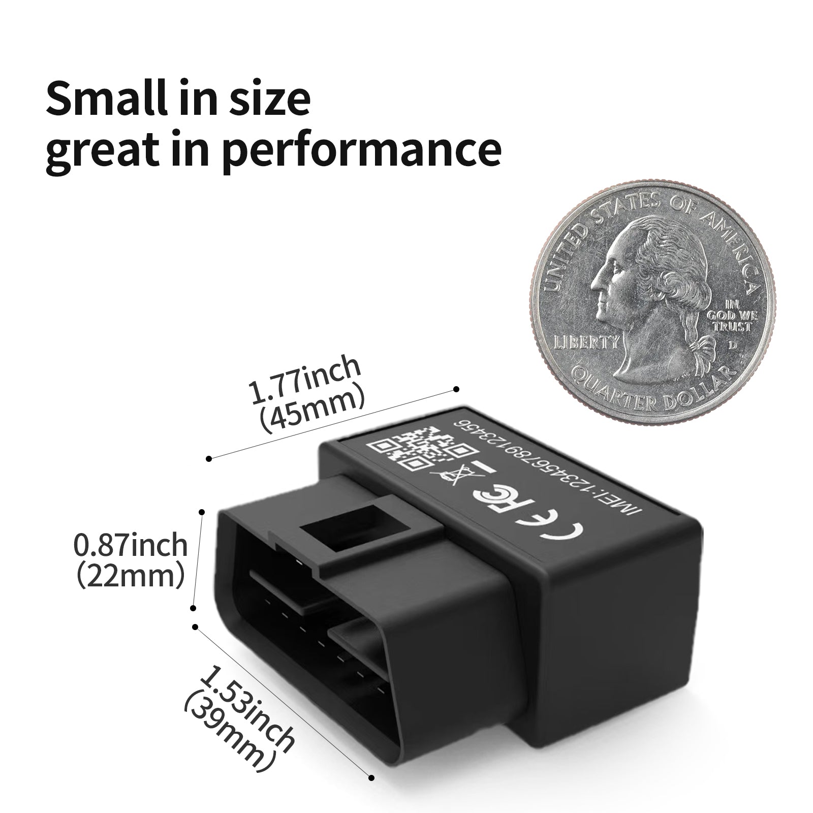 GPS Car Tracker, Smallest 4G OBD Size, Route History, Speeding Monitoring, Real-Time Tracking, Simple Activation, Simple Plug-in Fleet Tracker, 5-Day Free Trial, Subscription Required