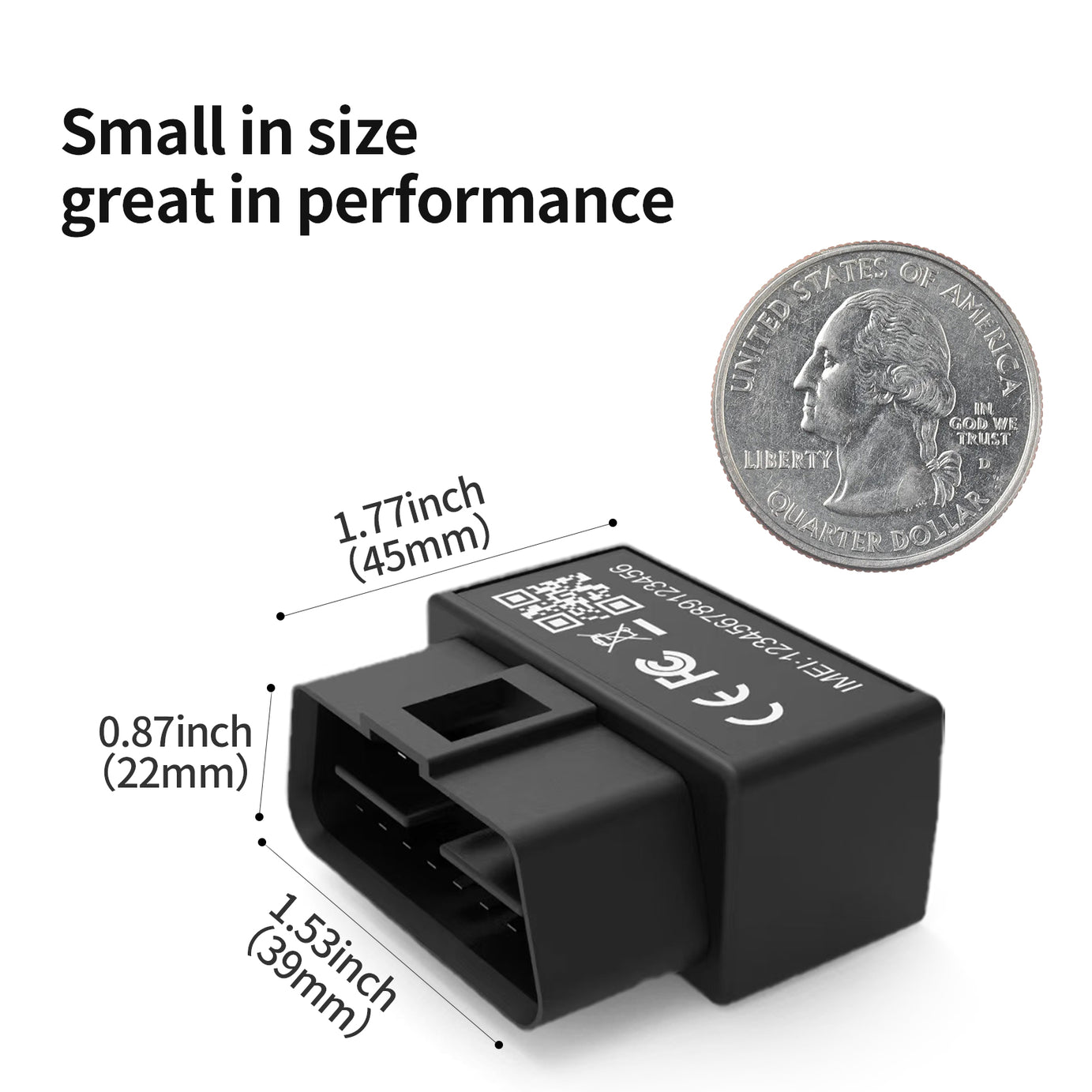 GPS Car Tracker, Smallest 4G OBD Size, Route History, Speeding Monitoring, Real-Time Tracking, Simple Activation, Simple Plug-in Fleet Tracker, 5-Day Free Trial, Subscription Required