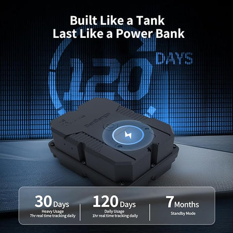 Hidden GPS Tracker for Vehicles,Trailer, Fleet, Truck. Rugged Magnetic Real Time Tracker with Strong Battery Life, Waterproof, 5-Day Free Trial, Subscription Required